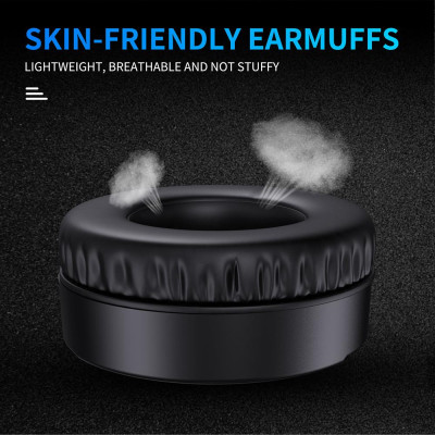 Tai nghe chơi game gắn trên đầu có dây HXSJ F16 với Bộ điều khiển 50mm Micrô đa hướng Hiệu ứng ánh sáng RGB USB