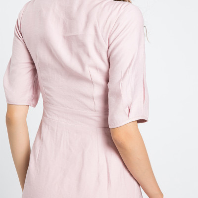 Đầm Công Sở Cao Cấp Đầm Dài Qua Gối Thời trang thiết kế Hity DRE077 (Hồng Anh Đào Sakura)