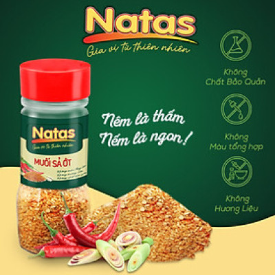 Muối Sả Ớt Natas Hũ 60g-Muối Đa Năng