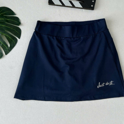 Bộ Đồ Thể Thao Nữ Gồm Áo Thun Cổ Trụ Và Quần Váy 2 Lớp Thời Trang Cao Cấp