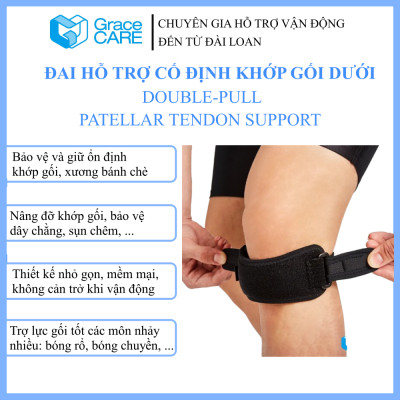 Đai Cố Định Khớp Gối Dưới, Xương Bánh Chè Grace Care KB224 – Giảm Đau, Cố Định, Hỗ Trợ Vận Động