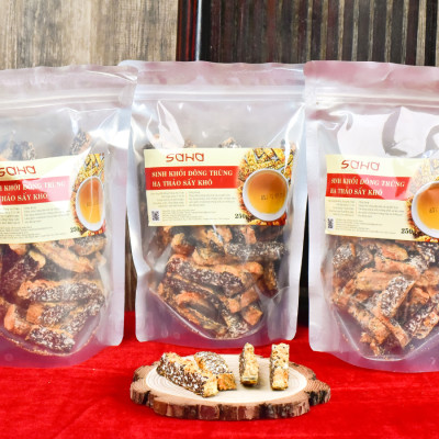 Sinh khối đế nấm đông trùng hạ thảo SaHa (Túi 250gr)