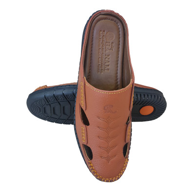 Dép Bít Mũi Nam Da Bò Thật TiTi ĐÔ Cao Cấp GSB20106d