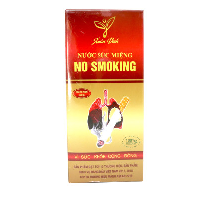 Nước Súc Miệng Cai Thuốc Lá Xuân Vinh 400ml - Làm mất cảm giác thèm thuốc, ngăn ngừa các bệnh về răng miệng, thành phần thiên nhiên, an toàn + Tặng kèm móc khoá CLĐ