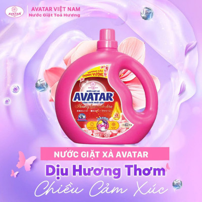 Combo 2 Can Nước Giặt Xả Vải Hương Hoa Anh Đào Avatar ( 2 kg/ Can )