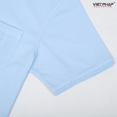 Áo Polo Nam VIỆT PHÁP Form Luxury -  Thun Cây Dù Trơn, lịch lãm, sang trọng  22813