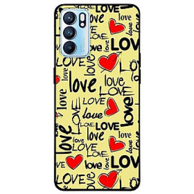 Ốp lưng dành cho Oppo Reno 6 - Reno 6 Z mẫu Hoạt Tiết Love