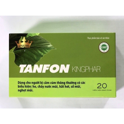 Viên uống giải cảm  Tanfon Kingphar, hộp 20v, dùng cho người bị cảm cúm