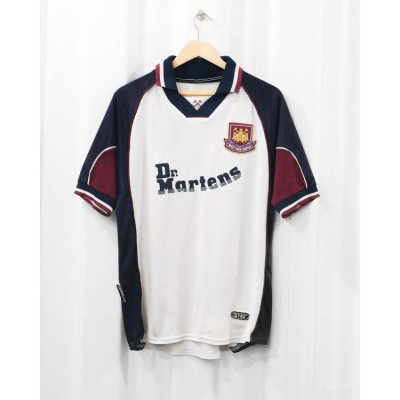 Áo Bóng Đá Retro West Ham United 1999/2001 - Sân Khách bản cao cấp vải Cotton Polyester