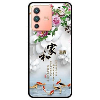 Ốp lưng dành cho Vivo V23 5G / S12 - Vivo Y15s / Y15A mẫu Chim Cá Hoa Trắng