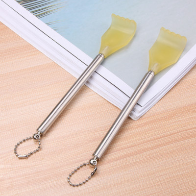 Cây Gãi Lưng Inox Kéo Dài Nhỏ Gọn Cây Gãi Lưng Rút Gọn Tuỳ Chỉnh Chiều Dài Hình Bàn Tay Cán Inox không gỉ phần Gãi bằng Nhựa cứng Loại tốt