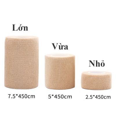 Combo 2 Cuộn Băng Cuốn Tự Dính, Băng Cuốn Cao Su Non, Băng Keo Thể Thao Chống Chấn Thương (Kích thước 5cm*4.5m), Băng keo thể thao đá bóng, băng cuốn thể thao vải tự dính, băng quấn y tế cuốn ngón tay, cổ tay, cổ chân
