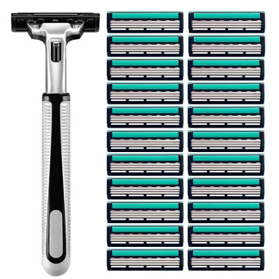 Set vĩ dao cạo râu 36 lưỡi thay thế , kèm bàn cạo , tặng tuýp kem cạo râu cho nam an toàn và tiện lợi