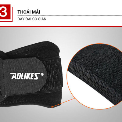 Đai bó cơ khuỷu tay AOLIKES 7947 hỗ trợ khi chơi quần vợt, gym sport elbow support