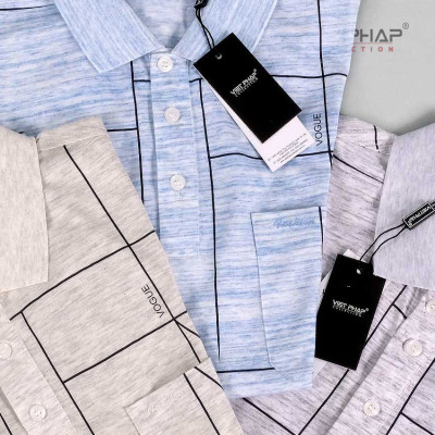 (SALE UP TO 50%) Áo Polo Nam VIỆT PHÁP Form Luxury Thun Milan In lịch lãm, sang trọng 26265