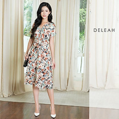 Đầm suông nữ  tay lơ vê De Leah