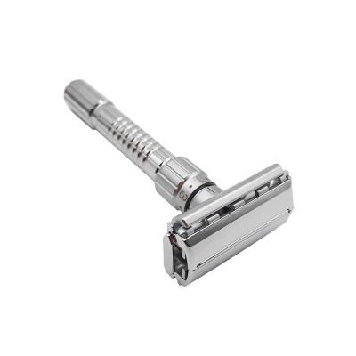 Bàn cạo râu 9 cấp điều chỉnh độ sắc - chất liệu lõi đồng mạ chrome dao cạo cổ điển