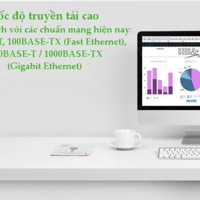 Ugreen UG11257NW109TK 100M Màu xanh Cáp mạng LAN CAT 6 UPT cao cấp - HÀNG CHÍNH HÃNG