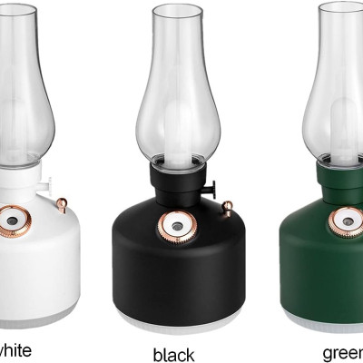 Đèn xông tinh dầu không dây tạo độ ẩm không khí kiêm đèn ngủ để bàn hiệu HOTCASE Vintage Lamp Humidifier Sức chứa 260ml, 8h giữ ẩm, tự ngắt khi hết nước, thiết kế dạng đèn Vintage sang trọng - hàng nhập khẩu