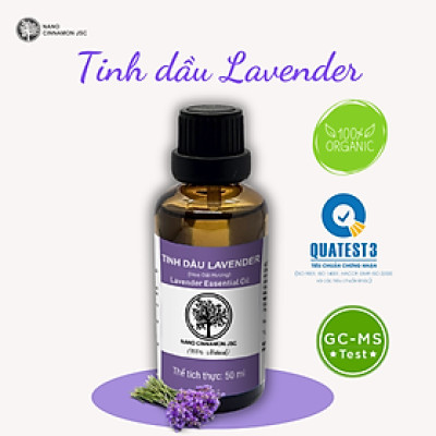 Tinh dầu Lavender thiên nhiên nguyên chất Nano Cinnamon 10/30/50/100ml - ngủ ngon, đẹp da, thoải mái. Có kiểm định