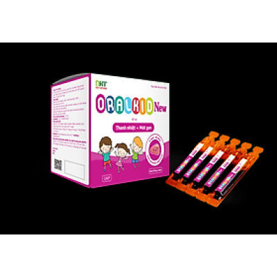 Siro thanh nhiệt mát gan Oralkid New DHT Hộp 20 ống 10ml - Dùng được cho trẻ từ 1 tuổi - Châu Ngân Pharma