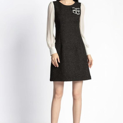 Đầm Ôm A De Leah Tweed Phối Tay