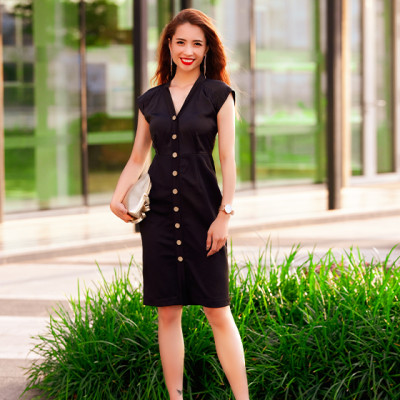 Đầm Ôm DRE084 Cosmos Đen Huyền Bí Thời trang thiết kế Hity