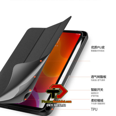 Bao da chống sốc cho iPad Mini 7, iPad Mini 6 2021 chính hãng Dux Ducis Domo - Hàng chính hãng