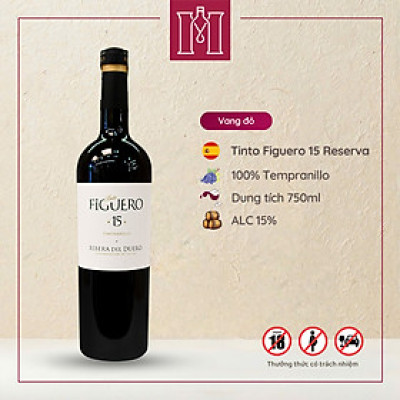 Rượu vang đỏ Tây Ban Nha Tinto Figuero 15 Reserva 750ml 15% nhập khẩu - Hàng chính hãng