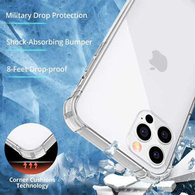 Ốp lưng cho iPhone 12 mini, iPhone 12, iPhone 12 Pro, iPhone 12 Pro Max, iPhone 13 mini, iPhone 13, iPhone 13 Pro, iPhone 13 Pro Max, dẻo trong chống sốc cao cấp - Hàng chính hãng 