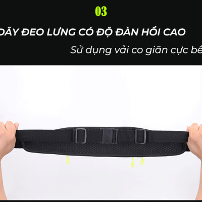 Túi Đeo Hông,Đai Đeo Chạy Bộ Tập Thể Dục Phản Quang Chống Thấm Nước Cao Cấp Đại Nam Sport