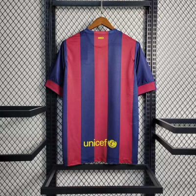 Áo Bóng Đá Retro Barcelona 2014 - Sân Nhà bản cao cấp vải Cotton Polyester