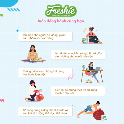 3 hộp 3 vị thanh hạt dinh dưỡng Freshie thuần thực vật không chiên dầuTÂM MINH FOODS