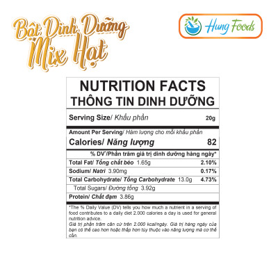 Bột Mix Hạt - Hộp 20 gói x 20g - Hung Foods