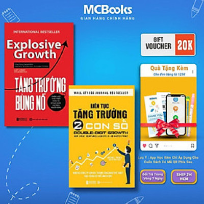 Sách - Tăng Trưởng Bùng Nổ + Liên Tục Tăng Trưởng 2 Con Số - Combo 2 Cuốn - MCBooks