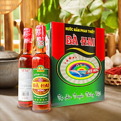 Thùng Nước Mắm Nhĩ Cá Cơm Bà Hai MS40 (6 x 330ml)