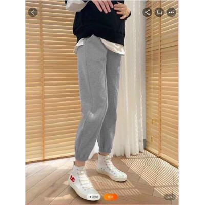 Quần Bầu Nỉ Azuno AZ32 Dáng Bo Gấu Có Đáp và Chun Chỉnh Bụng Mặc Thu Đông