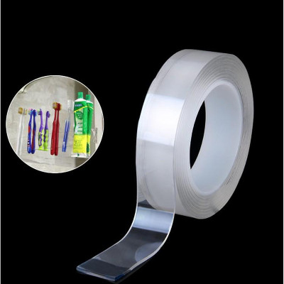 Băng Keo Nano 2 Mặt Trong Suốt Dài 5 Mét Siêu Dính, Có Thể Tái Sử Dụng, Độ dàn hồi cao - HENRYSA