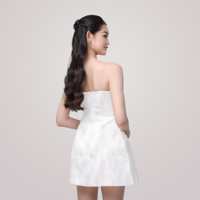 Đầm dự tiệc MINA thiết kế hai dây dáng xoè mini chất Gấm Xốp thiết kế dễ thương xinh đẹp MN211