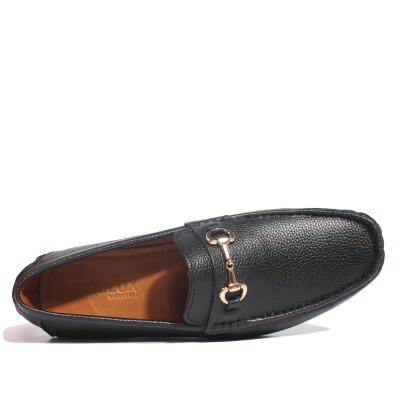 Giày MICHILUX Da Bò Thật Chính Hãng Horse Bit Moccasin CIEHM Màu Đen