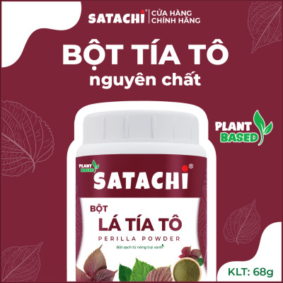 Bột Tía Tô SATACHI nguyên chất. Hỗ trợ gout, rối loạn mỡ máu, giải cảm, đẹp da. Hộp 68g và 218g