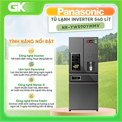 Tủ lạnh Panasonic Inverter 540 lít NR-YW590YMMV - Hàng chính hãng [Giao hàng toàn quốc]