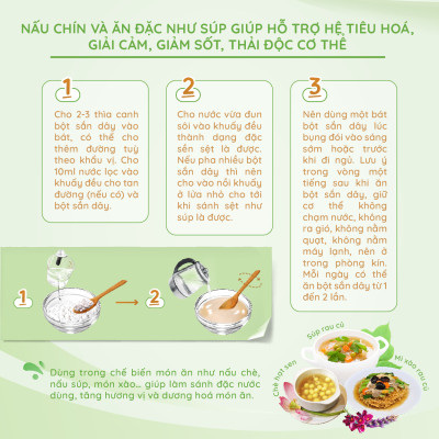 Bột sắn dây nguyên chất 500g TÂM MINH FOODS làm mát thanh lọc cơ thể