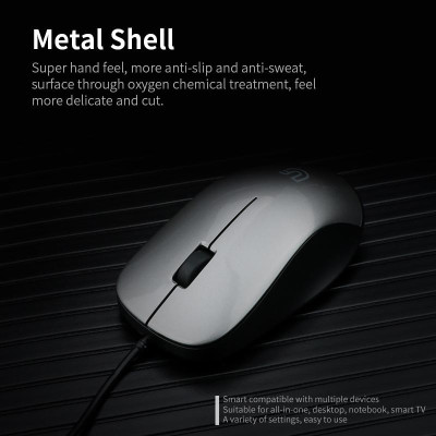 Chuột hỗ trợ USB 1000DPI văn phòng doanh nghiệp có dây uFound U-69 