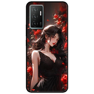 Ốp lưng cho Vivo V23e - Y31 - Y51 - Y55 - Y55s - Y55 2022 - Cô Gái Đầm Đen - Hàng Chính Hãng