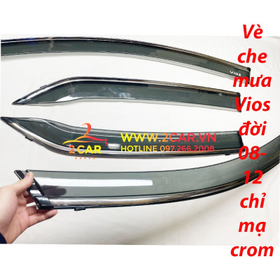 Vè che mưa xe Vios 2008 2009 2010 2011 2012 2013 chất liệu chỉ mạ crom cao cấp