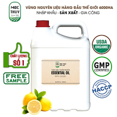 [HCM]Tinh dầu Chanh Vàng nguyên chất hữu cơ MỘC THỦY khử mùi làm thơm phòng thư giãn 100ml, 500ml - Đạt chuẩn chất lượng kiểm định