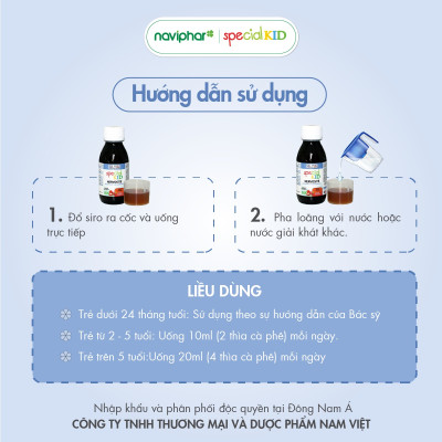 Siro Special Kid Nervosité - Hỗ trợ an thần, thư giãn thần kinh, giảm kích thích não bộ, giúp ngủ ngon, cải thiện chức năng não bộ sự tập trung phản xạ, trí nhớ - 125ml