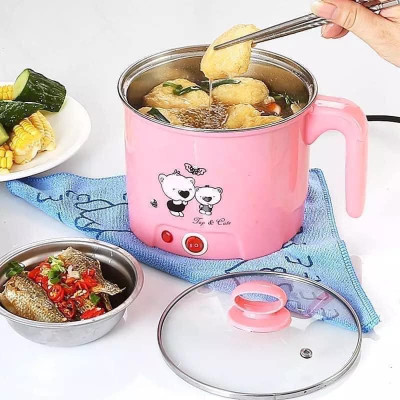 Ca Nấu Mì , Ăn Lẩu , Đun Nước Siêu Tốc 2 Lớp 18 cm - Hàng Loại 1 ( Họa Tiết , màu sắc được giao ngẫu nhiên) -Hàng Chính Hãng