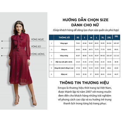 Đầm ôm cổ vuông, đuôi cá, rúm chun dọc thân Emspo DS4079